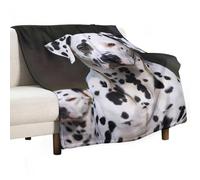 BVKWNTSA Large Flannel Fleece Throw Blanket, Dalmatian Dog Printed Cozy Lightweight Thick Blanket - All Seasons Suitable for Women