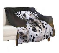 BVKWNTSA Large Flannel Fleece Throw Blanket, Dalmatian Dog Printed Cozy Lightweight Thick Blanket - All Seasons Suitable for Women