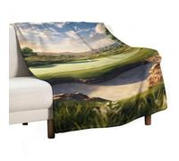 BVKWNTSA Large Flannel Fleece Throw Blanket, Golf Course Printed Cozy Lightweight Thick Blanket - All Seasons Suitable for Women