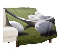 BVKWNTSA Large Flannel Fleece Throw Blanket, Golf Printed Cozy Lightweight Thick Blanket - All Seasons Suitable for Women