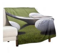 BVKWNTSA Large Flannel Fleece Throw Blanket, Golf Printed Cozy Lightweight Thick Blanket - All Seasons Suitable for Women