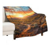 BVKWNTSA Large Flannel Fleece Throw Blanket, Saguaros at Sunset Printed Cozy Lightweight Thick Blanket - All Seasons Suitable for Women