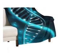 BVKWNTSA Large Flannel Fleece Throw Blanket, Science Gene Strand Printed Cozy Lightweight Thick Blanket - All Seasons Suitable for Women
