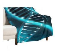 BVKWNTSA Large Flannel Fleece Throw Blanket, Science Gene Strand Printed Cozy Lightweight Thick Blanket - All Seasons Suitable for Women