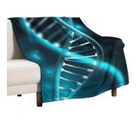 BVKWNTSA Large Flannel Fleece Throw Blanket, Science Gene Strand Printed Cozy Lightweight Thick Blanket - All Seasons Suitable for Women