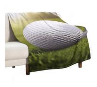 BVKWNTSA Large Flannel Fleece Throw Blanket, Sport Golf Ball Printed Cozy Lightweight Thick Blanket - All Seasons Suitable for Women
