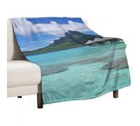 BVKWNTSA Large Flannel Fleece Throw Blanket, Tahiti Beach1 Printed Cozy Lightweight Thick Blanket - All Seasons Suitable for Women