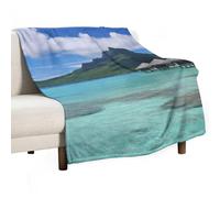 BVKWNTSA Large Flannel Fleece Throw Blanket, Tahiti Beach1 Printed Cozy Lightweight Thick Blanket - All Seasons Suitable for Women