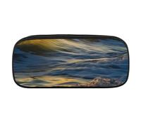 BVKWNTSA Pencil Case Large Capacity - Multifunctional, Dawn Ocean Waves Printed Stationery Organizer, Pencil Pouch, Pen Bag, Office, Pencil Bag