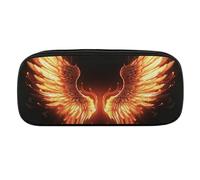 BVKWNTSA Pencil Case Large Capacity - Multifunctional, Fire Angle Wings Printed Stationery Organizer, Pencil Pouch, Pen Bag, Office, Pencil Bag