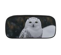 BVKWNTSA Pencil Case Large Capacity - Multifunctional, Snow Owl Printed Stationery Organizer, Pencil Pouch, Pen Bag, Office, Pencil Bag