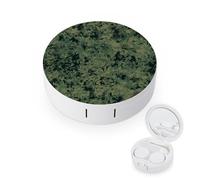BVKWNTSA Portable Round Green Army Digital Camouflage Printed Contact Lens Case is Stylish and Compact, Easy to Carry and Protects Lenses.