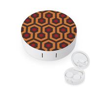 BVKWNTSA Portable Round Shining Overlook Printed Contact Lens Case is Stylish and Compact, Easy to Carry and Protects Lenses.