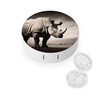 BVKWNTSA Portable Round South Africa Animal Printed Contact Lens Case is Stylish and Compact, Easy to Carry and Protects Lenses.