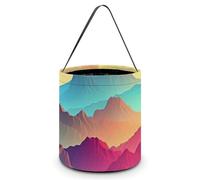 BVKWNTSA Reusable Large Capacity Color Mountain Gradient Printed Halloween Hand-held Candy Bag Holiday Party Gift Storage Bag