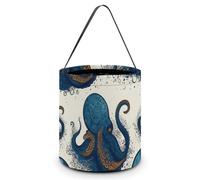 BVKWNTSA Reusable Large Capacity Tentacles Octopus Printed Halloween Hand-held Candy Bag Holiday Party Gift Storage Bag