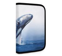 BVKWNTSA Set Tool Pouches, Blue Ocean Whale Printed Big Capacity Storage Pouch, Art Supply Storage Box, Durable Tool Zipper Pouches