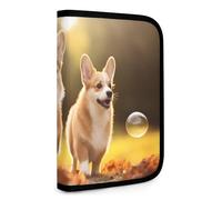 BVKWNTSA Set Tool Pouches, Cute Corgi Dog Printed Big Capacity Storage Pouch, Art Supply Storage Box, Durable Tool Zipper Pouches