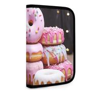 BVKWNTSA Set Tool Pouches, Donut Cake Printed Big Capacity Storage Pouch, Art Supply Storage Box, Durable Tool Zipper Pouches