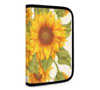 BVKWNTSA Set Tool Pouches, Fresh Sunflower Printed Big Capacity Storage Pouch, Art Supply Storage Box, Durable Tool Zipper Pouches