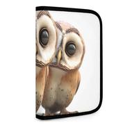 BVKWNTSA Set Tool Pouches, Funny Owl Printed Big Capacity Storage Pouch, Art Supply Storage Box, Durable Tool Zipper Pouches