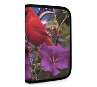 BVKWNTSA Set Tool Pouches, Purple Morning Glory Printed Big Capacity Storage Pouch, Art Supply Storage Box, Durable Tool Zipper Pouches