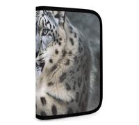 BVKWNTSA Set Tool Pouches, Snow Leopard Printed Big Capacity Storage Pouch, Art Supply Storage Box, Durable Tool Zipper Pouches