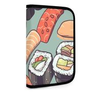 BVKWNTSA Set Tool Pouches, Sushi Printed Big Capacity Storage Pouch, Art Supply Storage Box, Durable Tool Zipper Pouches