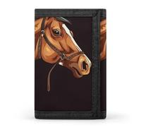 BVKWNTSA Stylish and Durable Brown Horse1 Printed Tri-fold Wallet, Multi-Card Slots, Large Capacity and Portable
