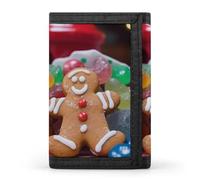 BVKWNTSA Stylish and Durable Gingerbread Man Candy Printed Tri-fold Wallet, Multi-Card Slots, Large Capacity and Portable