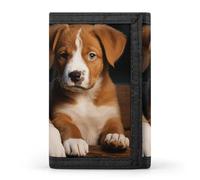 BVKWNTSA Stylish and Durable Puppies Dogs Pets Animals Printed Tri-fold Wallet, Multi-Card Slots, Large Capacity and Portable