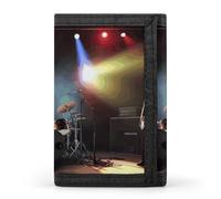 BVKWNTSA Stylish and Durable Rock Band Stage Printed Tri-fold Wallet, Multi-Card Slots, Large Capacity and Portable