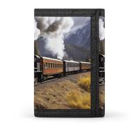 BVKWNTSA Stylish and Durable Steam Locomotive Train Printed Tri-fold Wallet, Multi-Card Slots, Large Capacity and Portable
