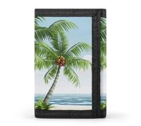 BVKWNTSA Stylish and Durable Tropical Palm Tree Printed Tri-fold Wallet, Multi-Card Slots, Large Capacity and Portable