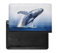 BVKWNTSA Stylish and Practical Blue Ocean Whale Printed Passport Protector is Your Perfect Travel Companion, Fully Protecting Your Passport Safety.