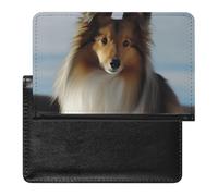 BVKWNTSA Stylish and Practical Cute Shetland Dog Printed Passport Protector is Your Perfect Travel Companion, Fully Protecting Your Passport Safety.
