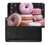 BVKWNTSA Stylish and Practical Donut Cake Printed Passport Protector is Your Perfect Travel Companion, Fully Protecting Your Passport Safety.