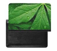 BVKWNTSA Stylish and Practical Green Leaves Printed Passport Protector is Your Perfect Travel Companion, Fully Protecting Your Passport Safety.