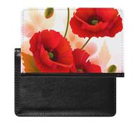 BVKWNTSA Stylish and Practical Poppy Flowers Vivid Petals Printed Passport Protector is Your Perfect Travel Companion, Fully Protecting Your Passport Safety.