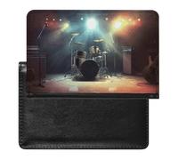 BVKWNTSA Stylish and Practical Rock Band Stage1 Printed Passport Protector is Your Perfect Travel Companion, Fully Protecting Your Passport Safety.