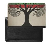 BVKWNTSA Stylish and Practical Tree of Life Palestinian Flag Printed Passport Protector is Your Perfect Travel Companion, Fully Protecting Your Passport Safety.