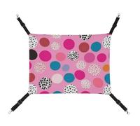 BVKWNTSA Suitable for All Seasons! Canvas Crazy Pink Polka Dots Printed Pet Hammock, Hanging Cat And Dog Bed, Breathable And Comfortable Essential