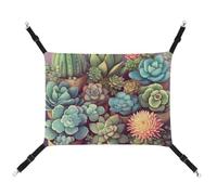 BVKWNTSA Suitable for All Seasons! Canvas Cute Succulents Printed Pet Hammock, Hanging Cat And Dog Bed, Breathable And Comfortable Essential