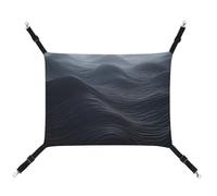 BVKWNTSA Suitable for All Seasons! Canvas Deep Black Waves Printed Pet Hammock, Hanging Cat And Dog Bed, Breathable And Comfortable Essential