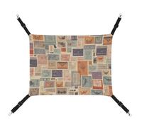 BVKWNTSA Suitable for All Seasons! Canvas Postal Stationery Printed Pet Hammock, Hanging Cat And Dog Bed, Breathable And Comfortable Essential
