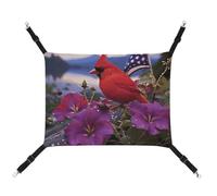 BVKWNTSA Suitable for All Seasons! Canvas Purple Morning Glory Printed Pet Hammock, Hanging Cat And Dog Bed, Breathable And Comfortable Essential