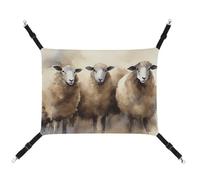 BVKWNTSA Suitable for All Seasons! Canvas Sheeps Watercolor Printed Pet Hammock, Hanging Cat And Dog Bed, Breathable And Comfortable Essential