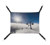 BVKWNTSA Suitable for All Seasons! Canvas Ski Lift at Sunshine Printed Pet Hammock, Hanging Cat And Dog Bed, Breathable And Comfortable Essential