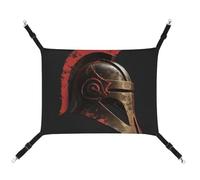 BVKWNTSA Suitable for All Seasons! Canvas Spartan Warrior Helmet Printed Pet Hammock, Hanging Cat And Dog Bed, Breathable And Comfortable Essential
