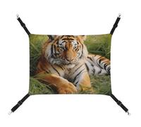 BVKWNTSA Suitable for All Seasons! Canvas Tiger Laying on The Grass Printed Pet Hammock, Hanging Cat And Dog Bed, Breathable And Comfortable Essential